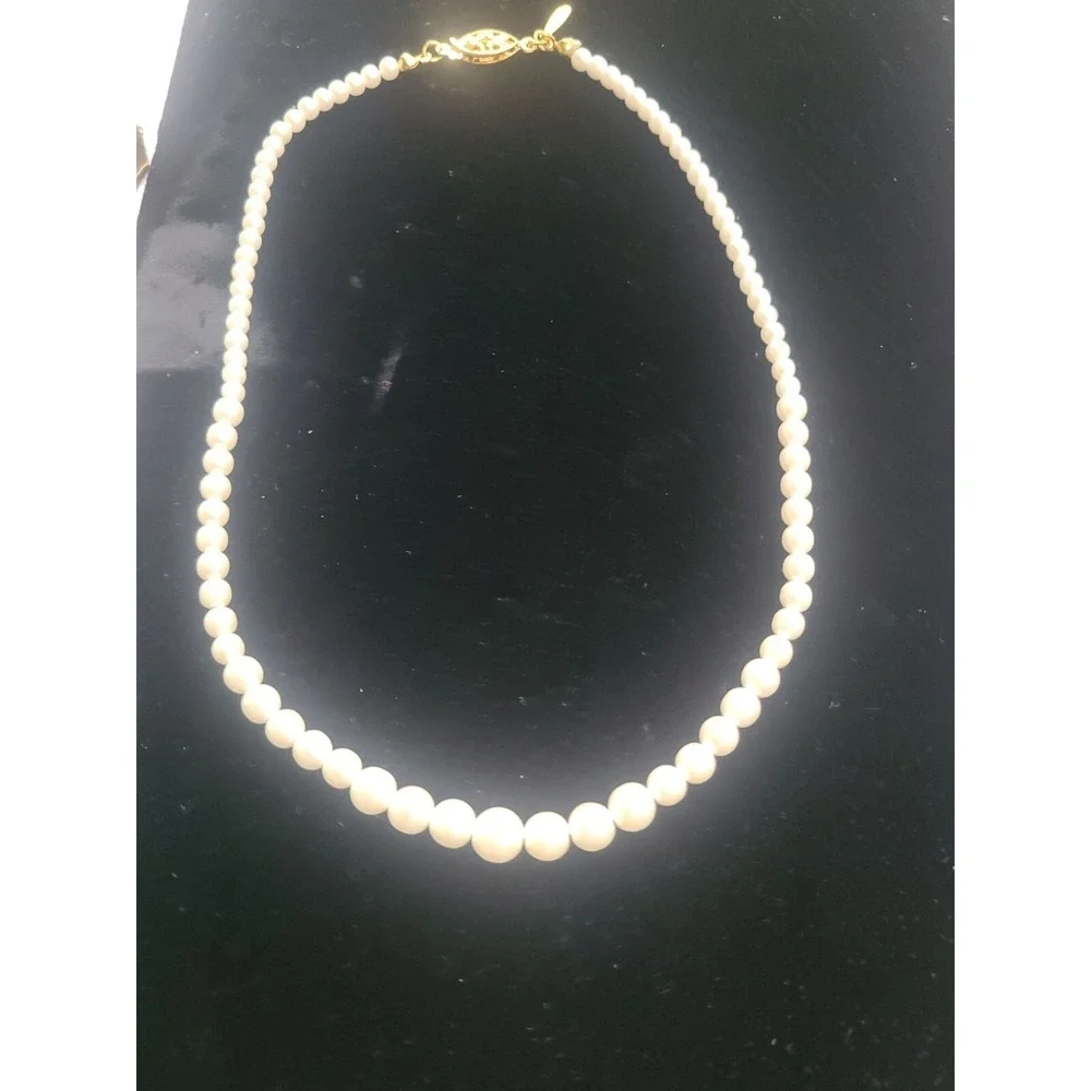 Napier Pearl Necklace With Gold-Tone Clasp
